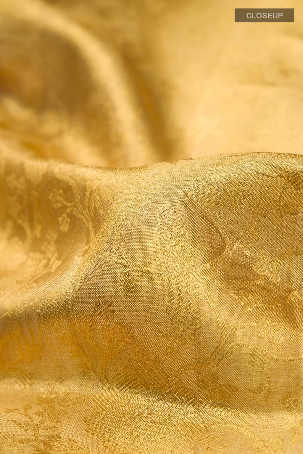 Golden Kanchipuram Tissue Silk Saree