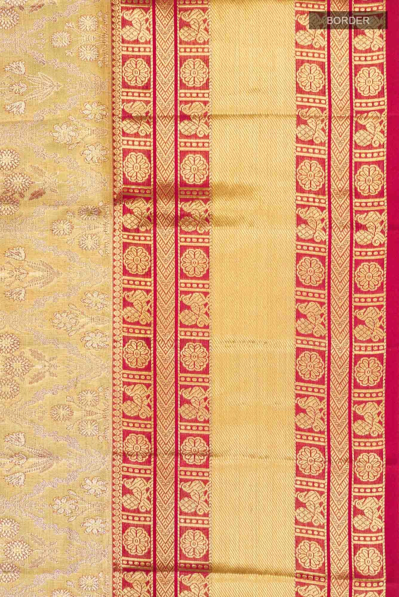 Gold Kanchipuram Tissue Silk Saree