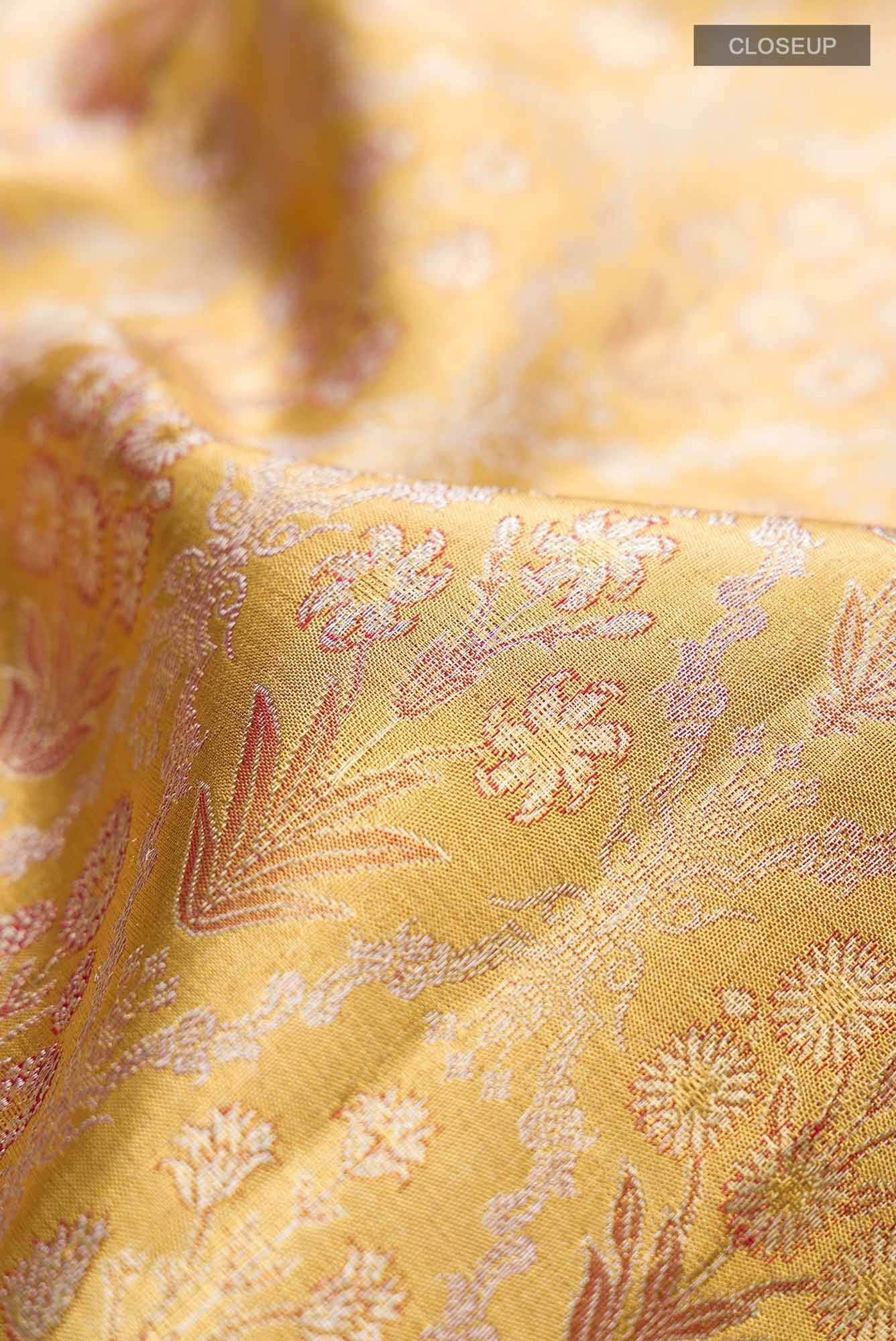 Gold Kanchipuram Tissue Silk Saree