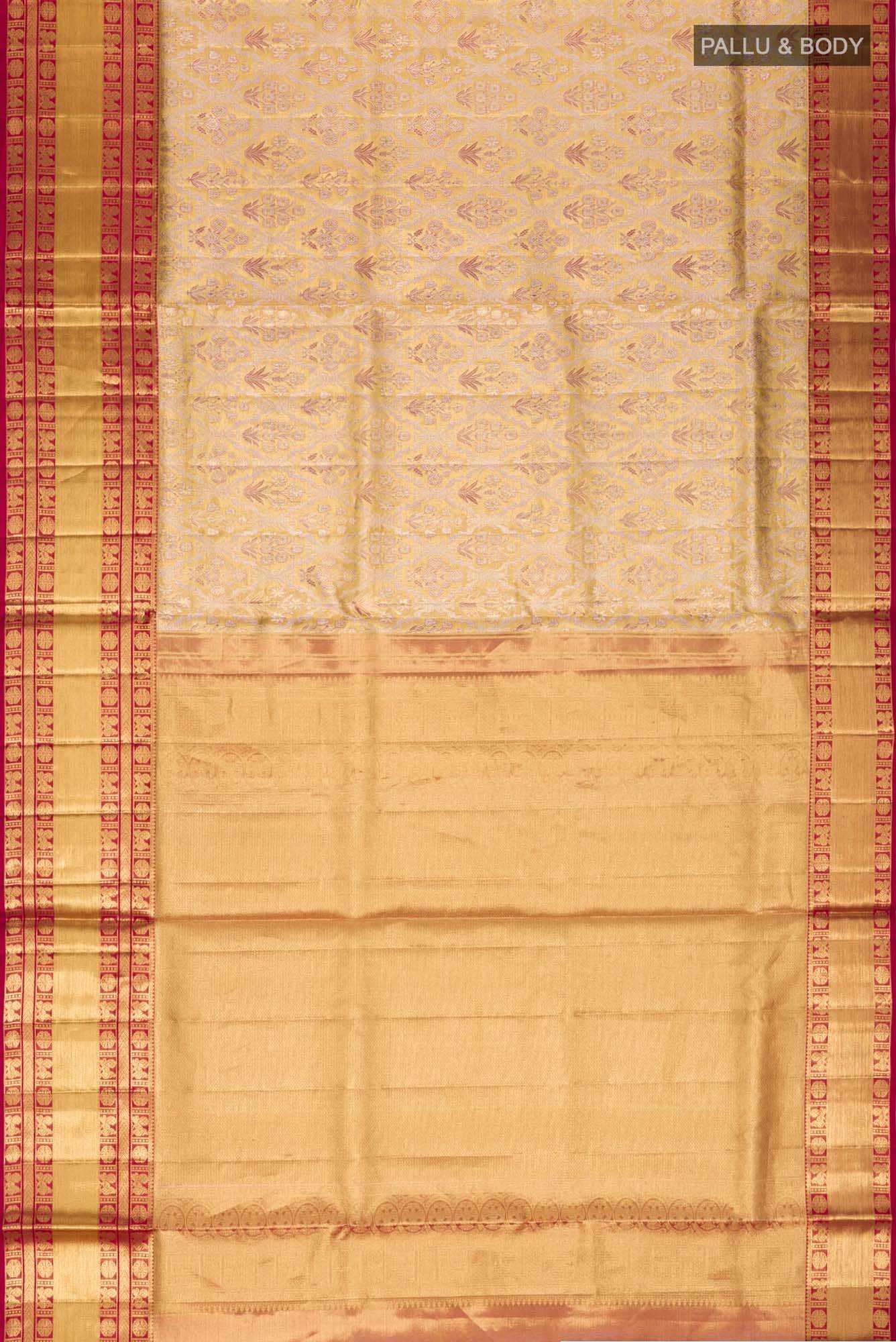 Gold Kanchipuram Tissue Silk Saree