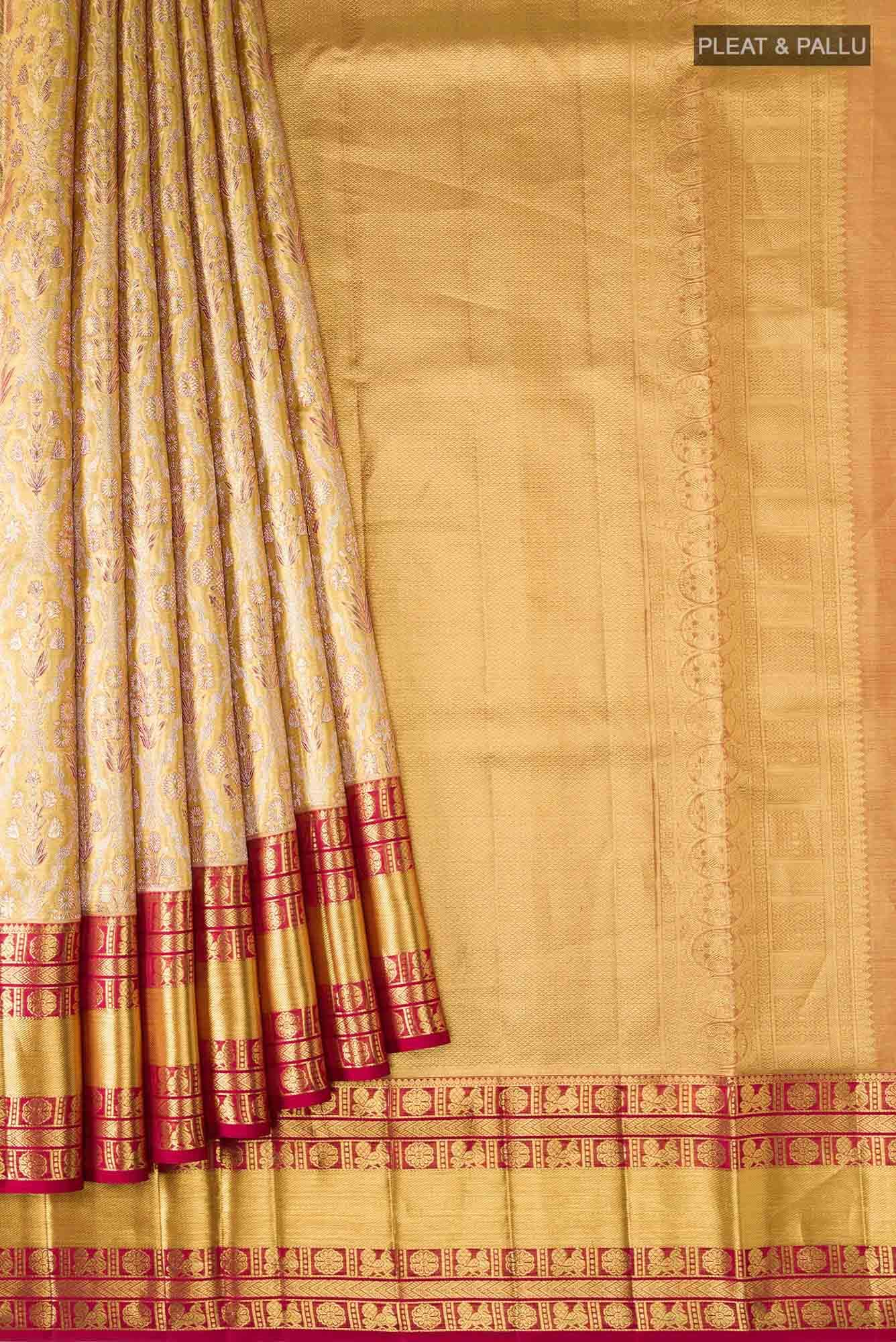 Gold Kanchipuram Tissue Silk Saree