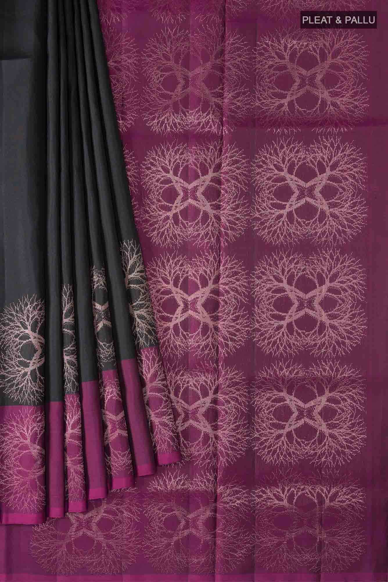 Black Soft Silk Saree