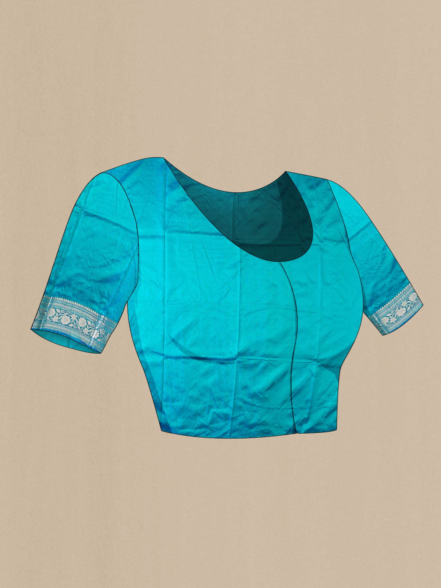 Blue Banarasi Katan Silk Saree