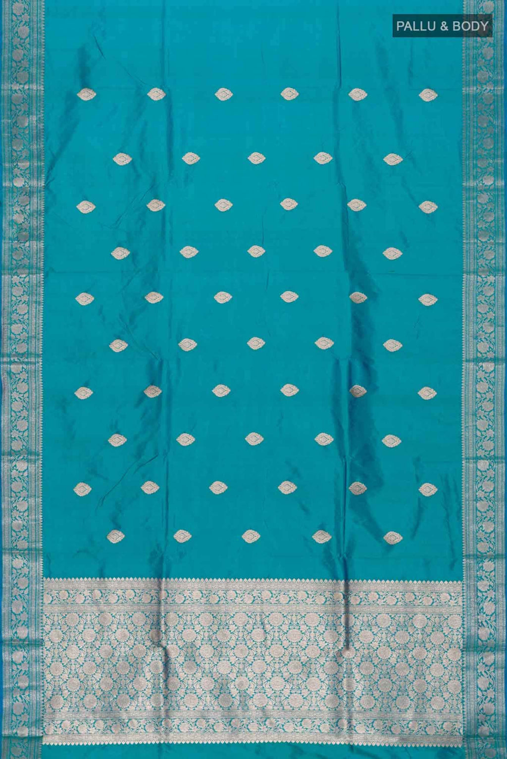 Blue Banarasi Katan Silk Saree
