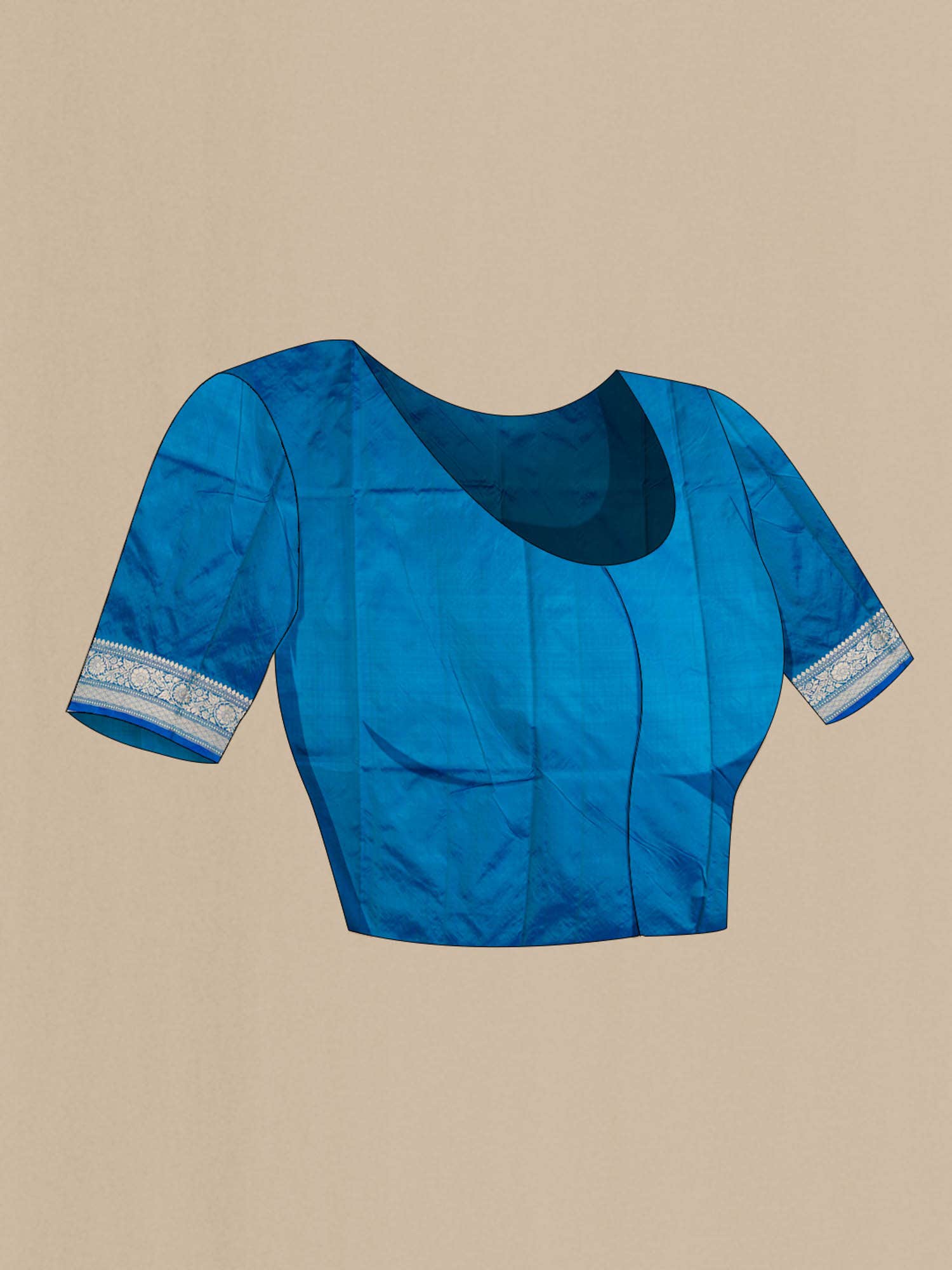 Blue Banarasi Katan Silk Saree