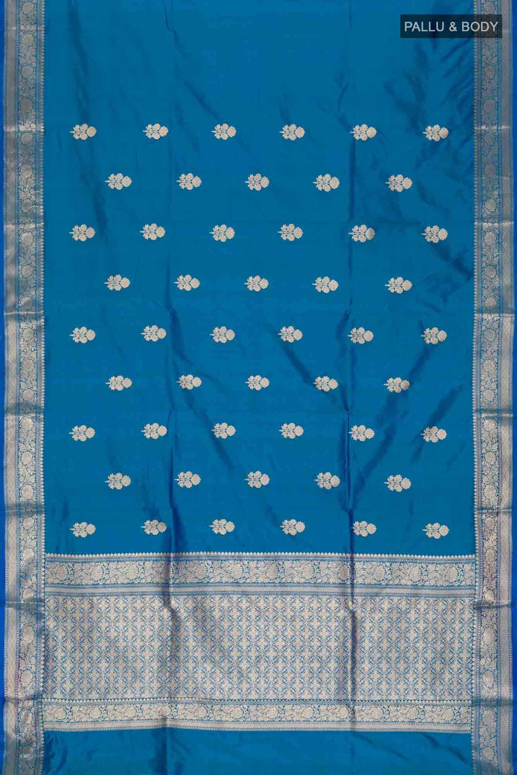 Blue Banarasi Katan Silk Saree