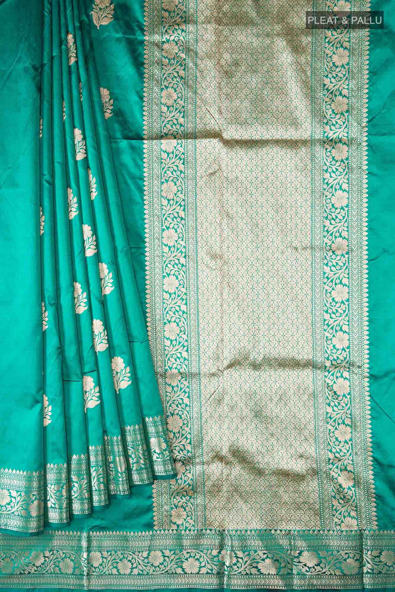 Green Banarasi Katan Silk Saree