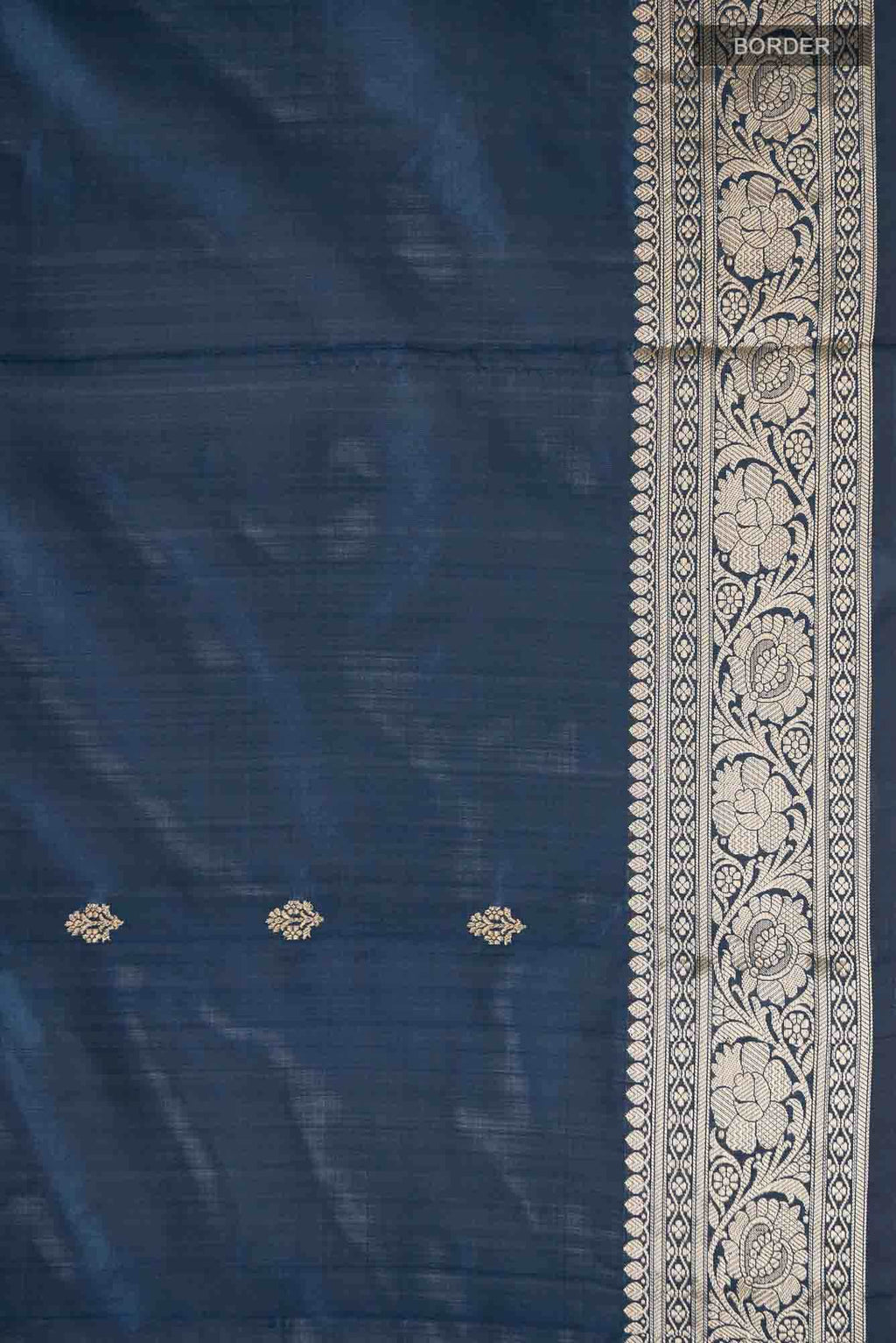 Blue Banarasi Katan Silk Saree