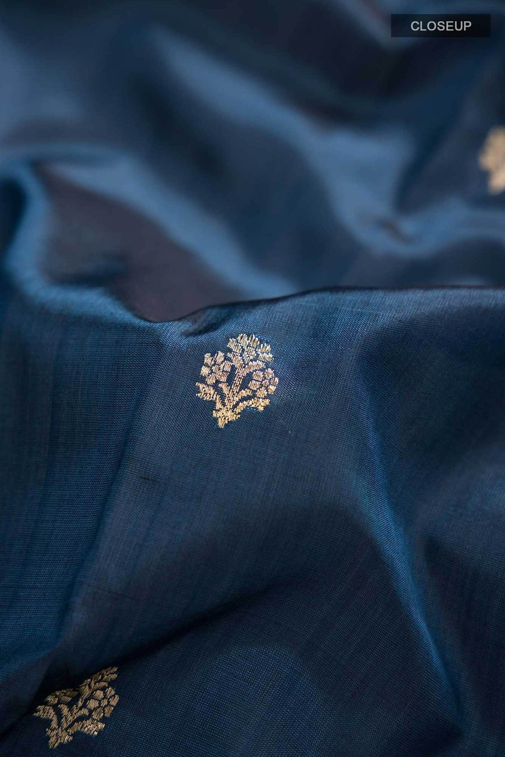 Blue Banarasi Katan Silk Saree