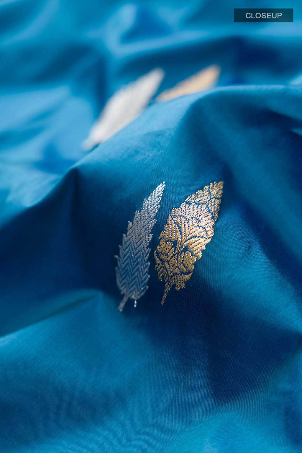 Blue Banarasi Katan Silk Saree