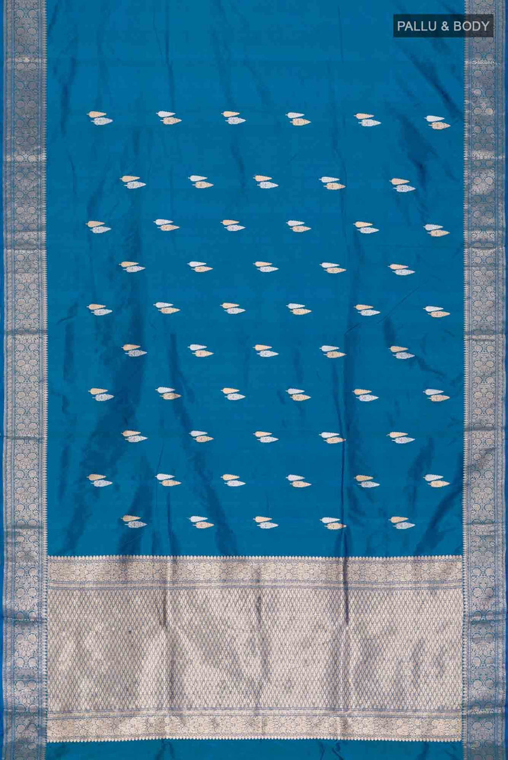 Blue Banarasi Katan Silk Saree
