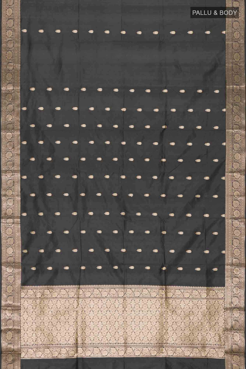 Black Banarasi Katan Silk Saree