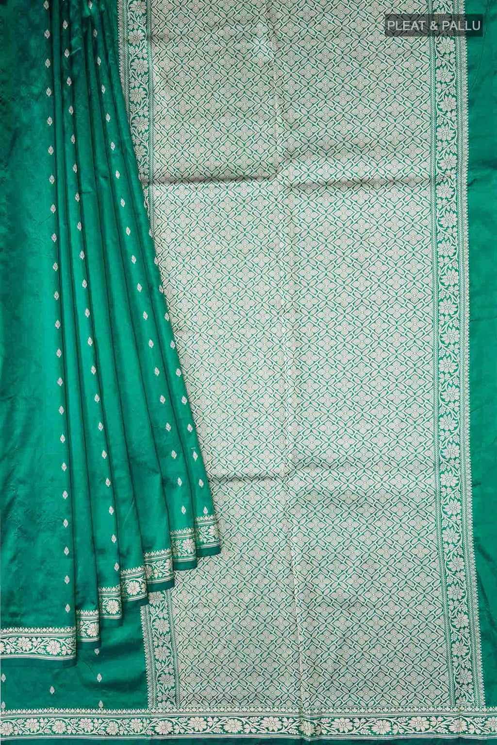 Green Banarasi Katan Silk Saree