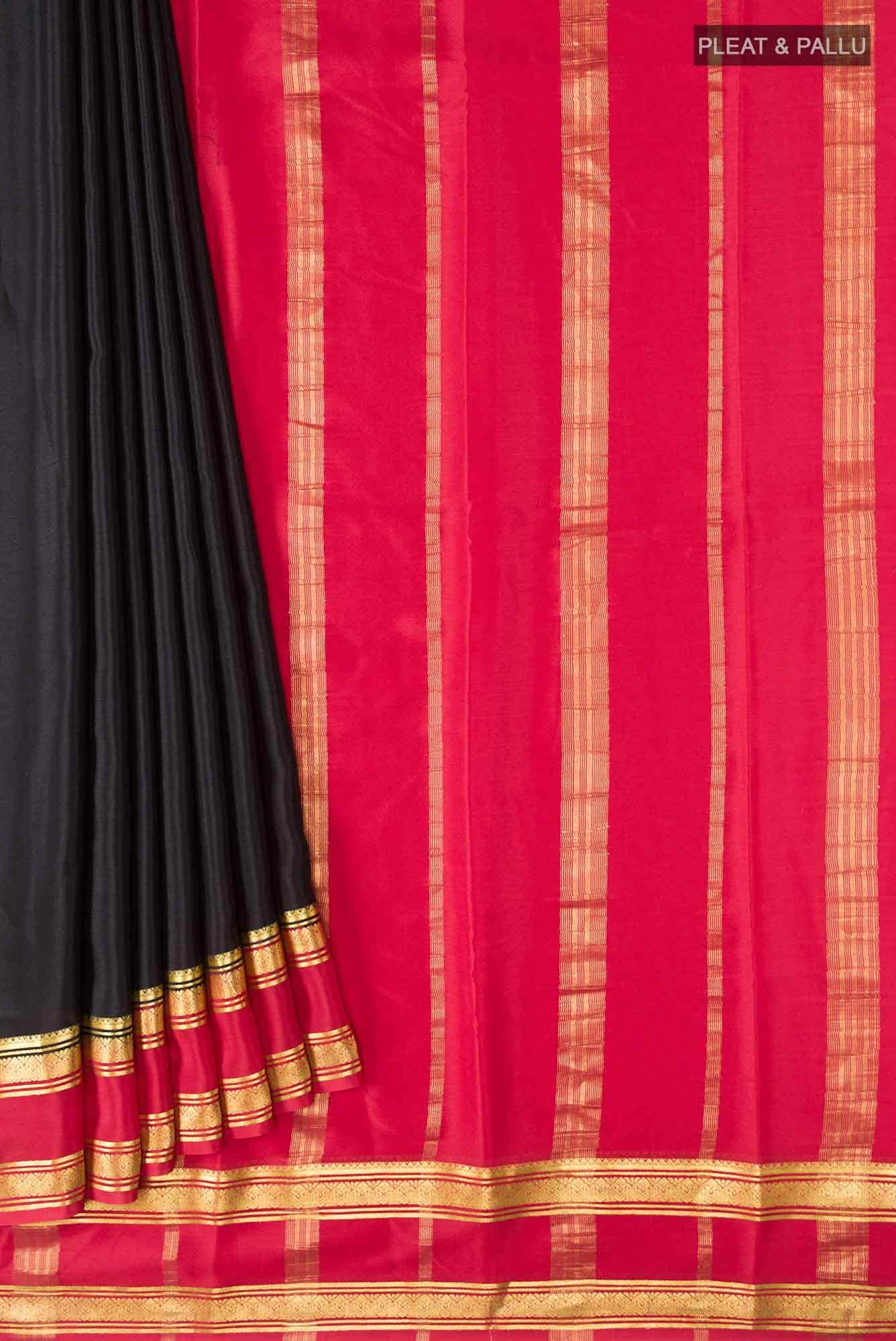 Black Crepe Saree