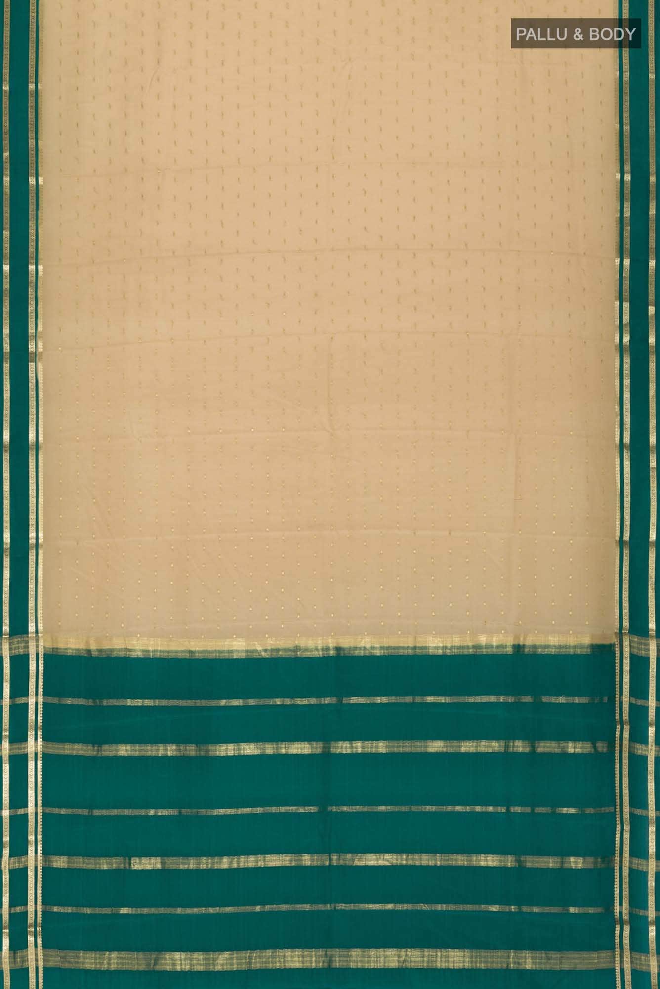 Beige Crepe Saree