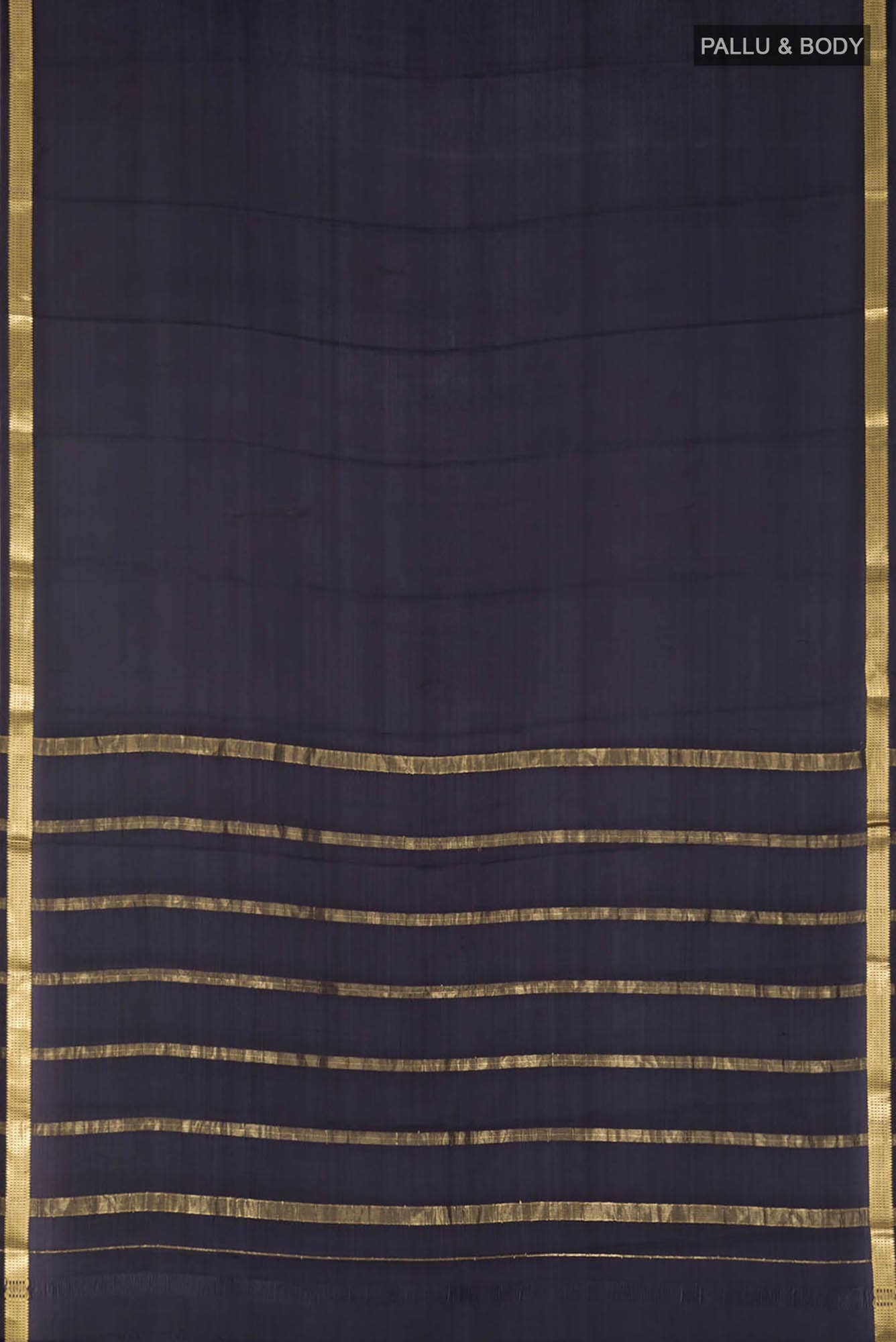 Black Mysore Crepe Saree