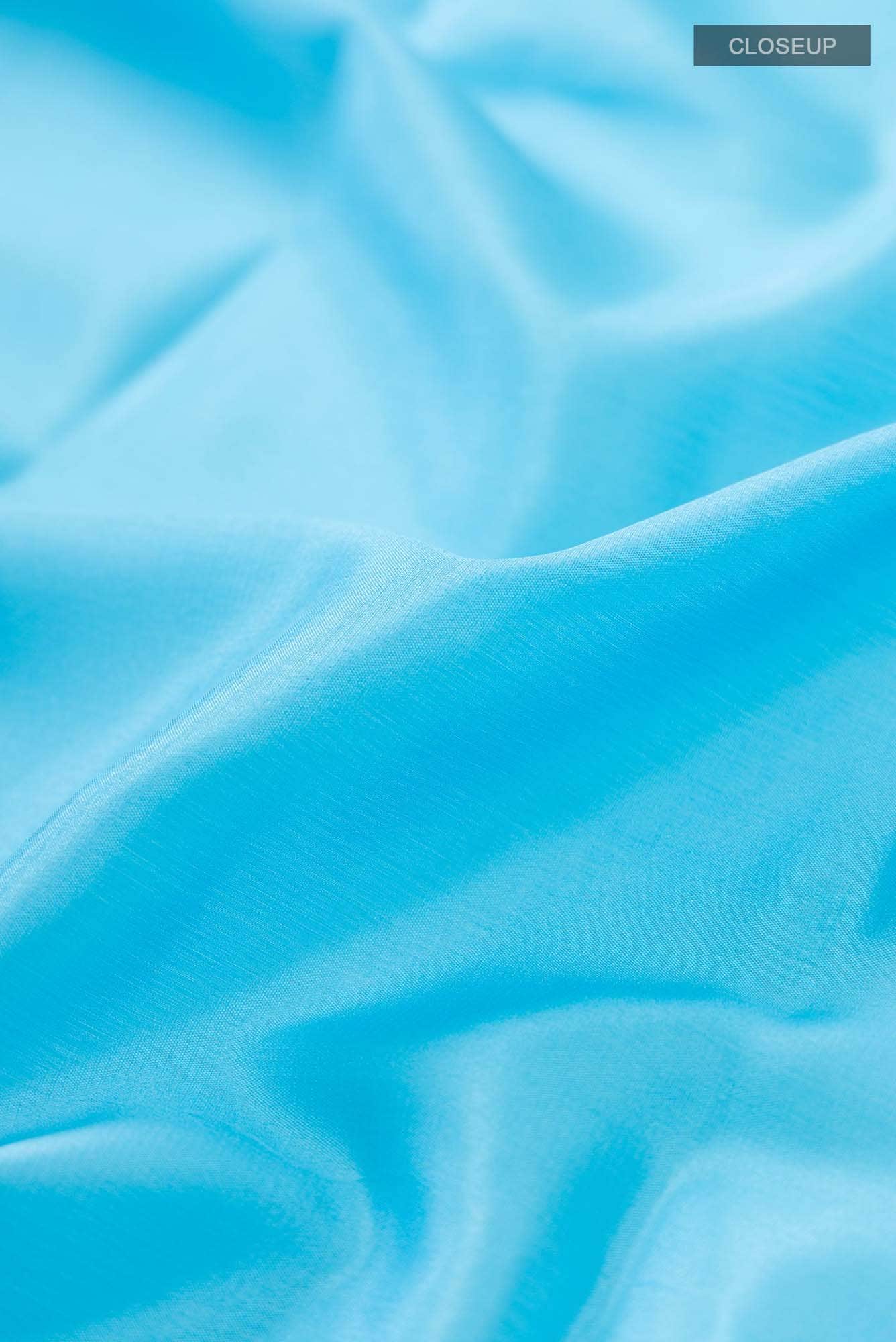 Blue Crepe Saree