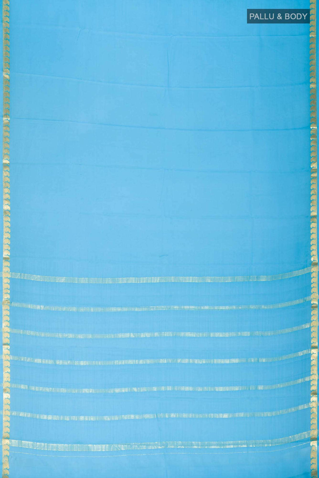 Blue Crepe Saree