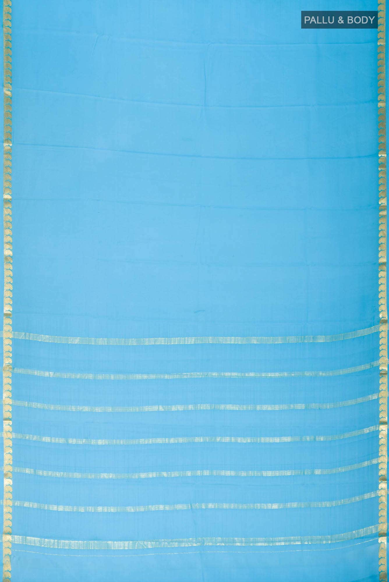 Blue Crepe Saree