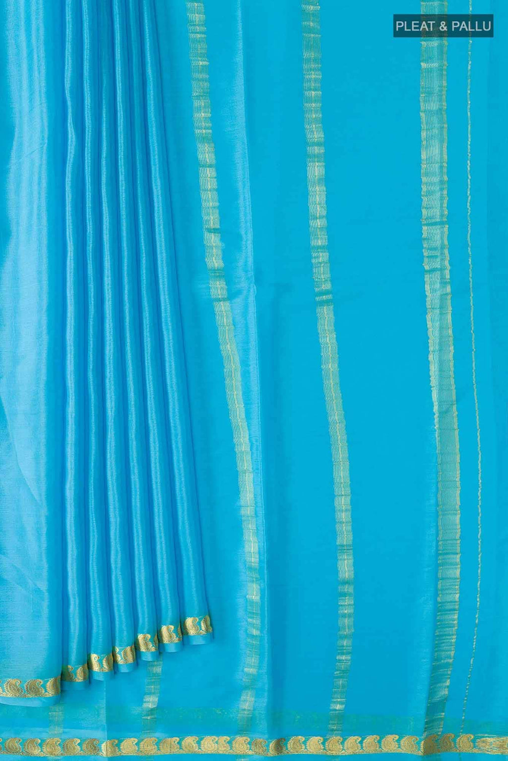 Blue Crepe Saree