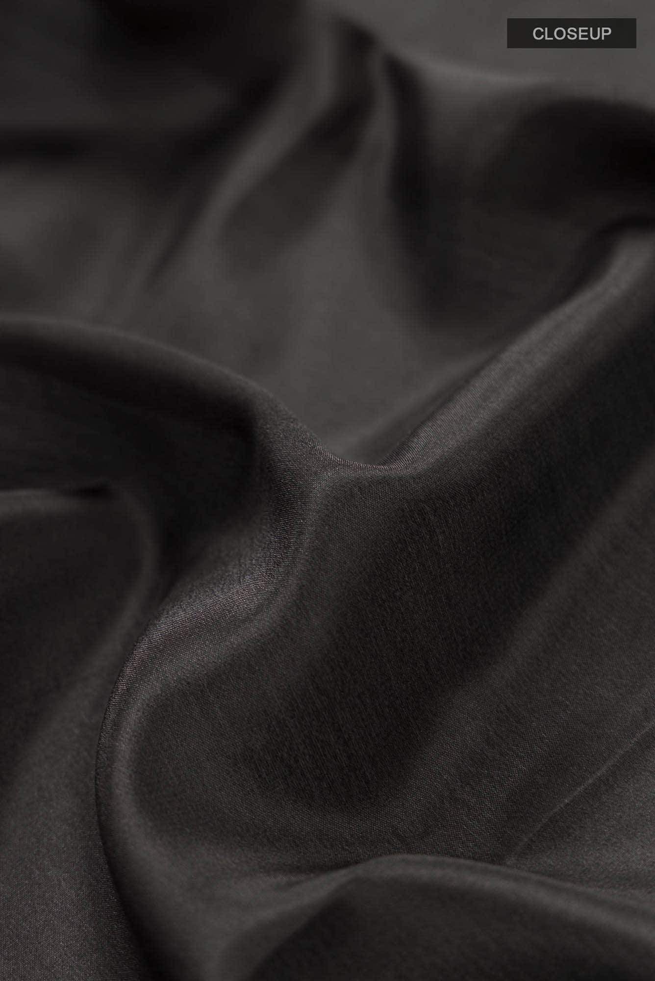 Black Mysore Crepe Saree