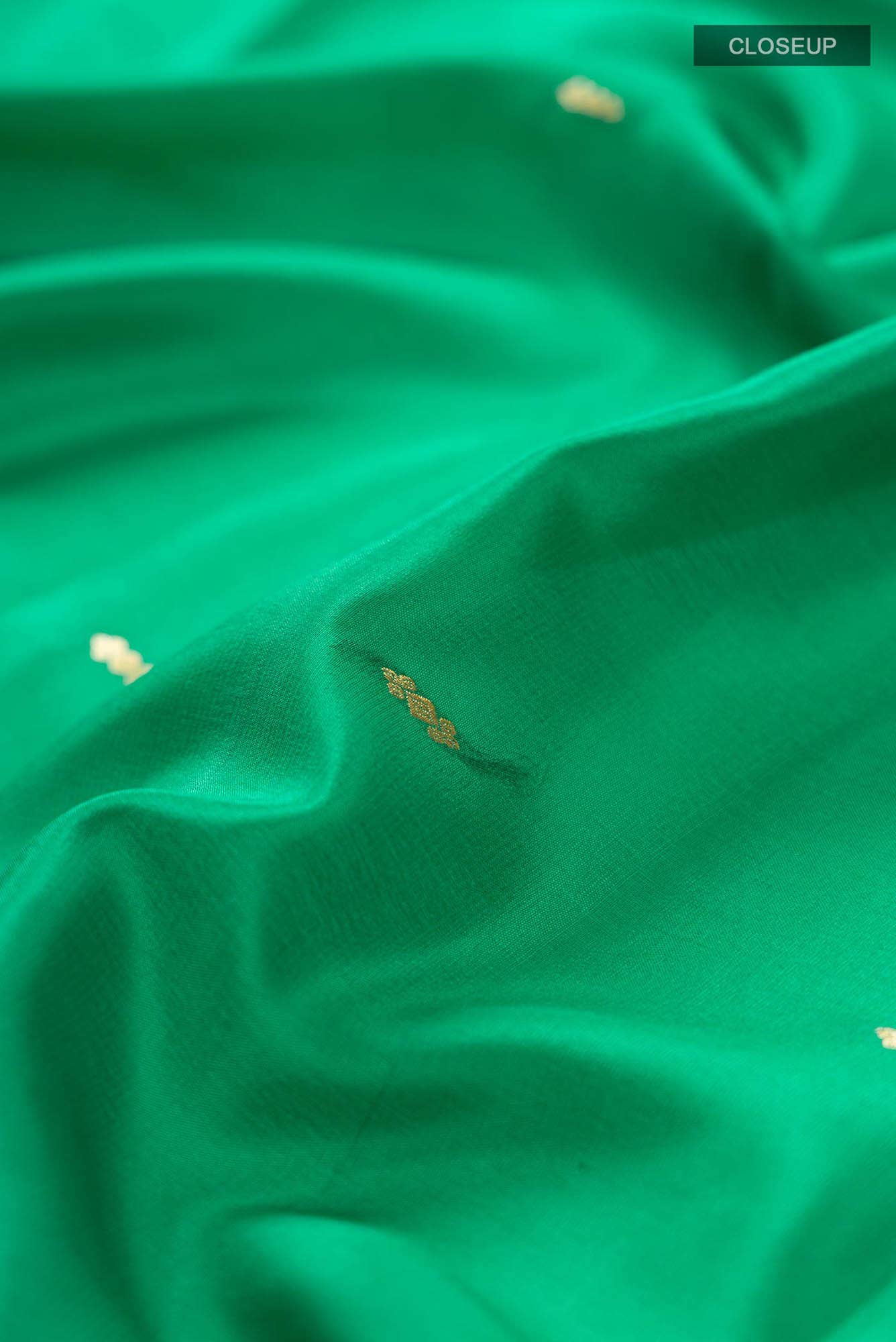 Green Crepe Saree