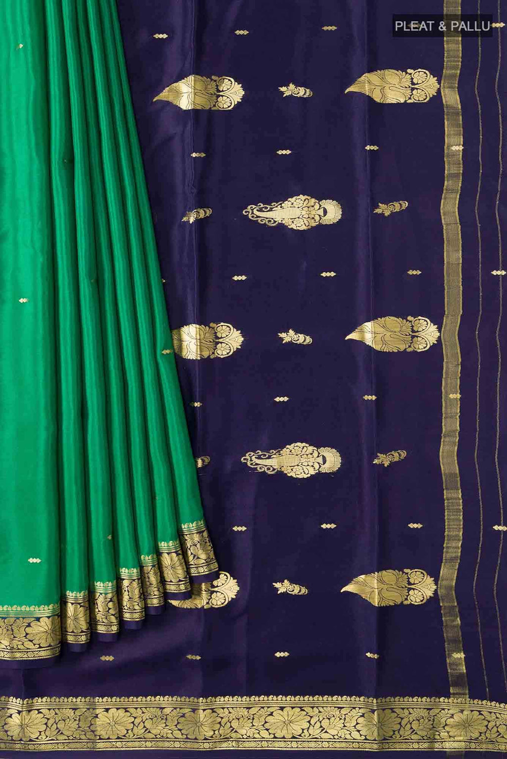 Green Crepe Saree