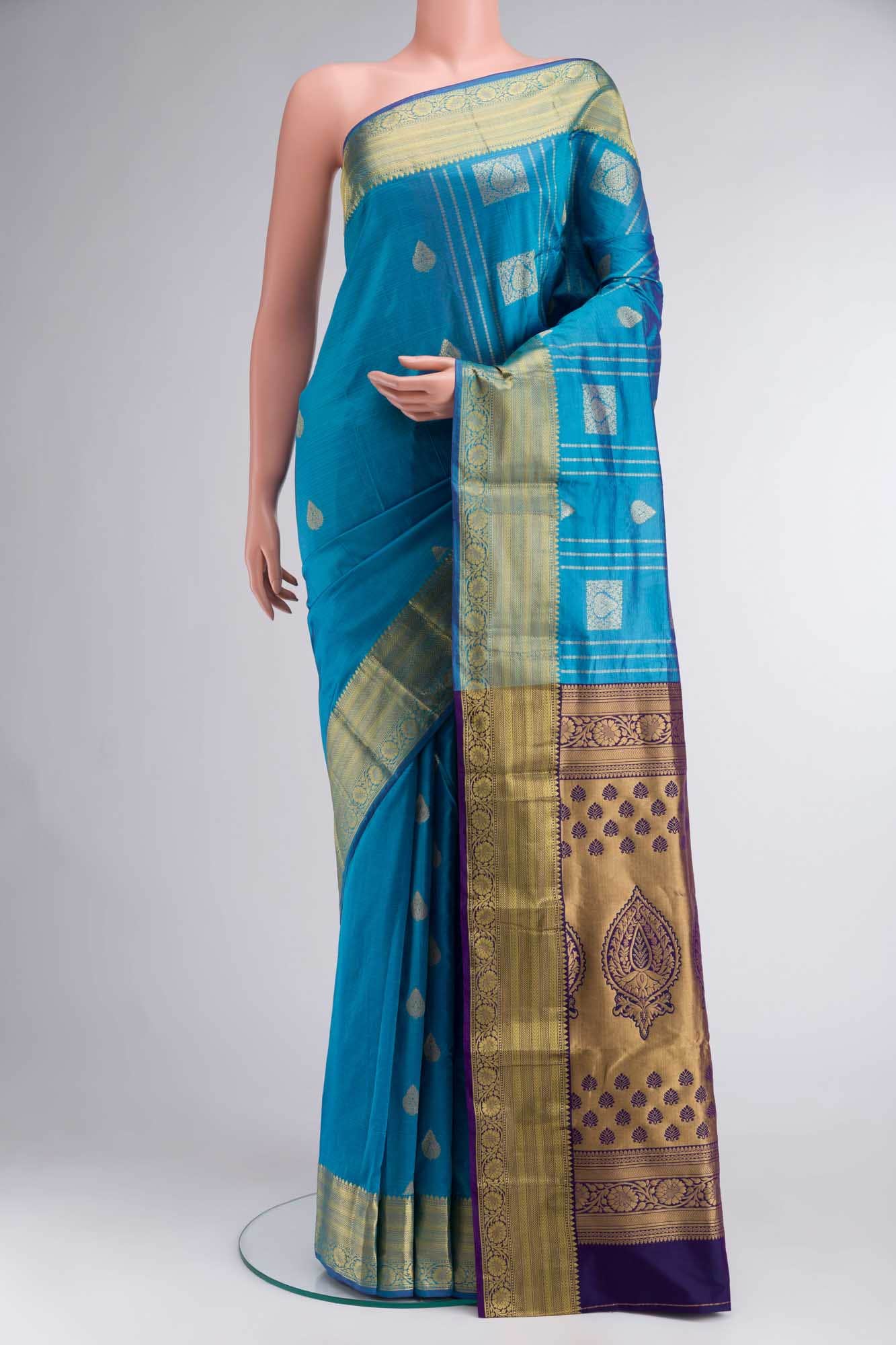 Blue Bangalore Silk Saree