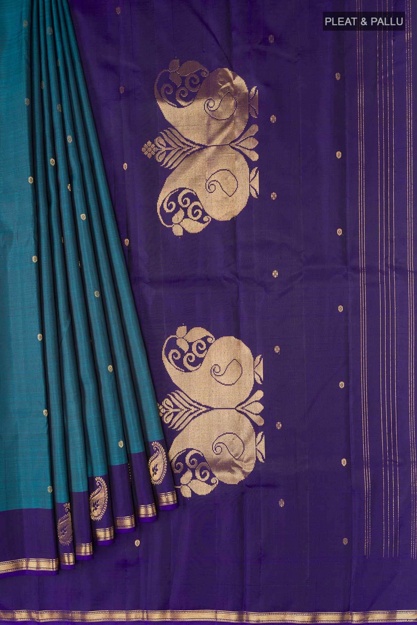 Blue Kanchipuram Silk Saree