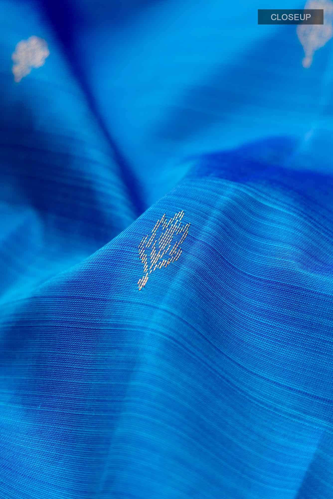 Blue Kanchipuram Silk Saree