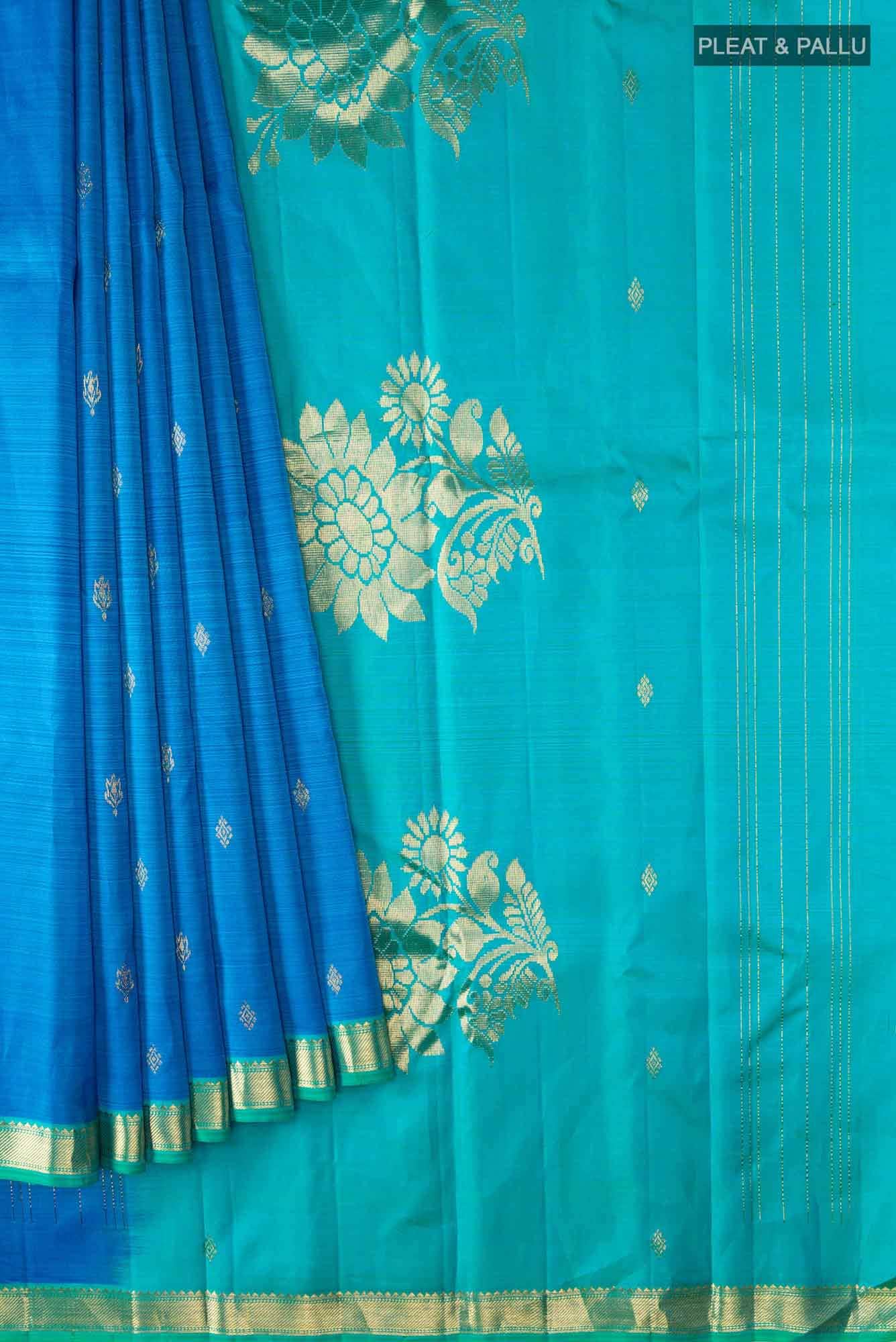 Blue Kanchipuram Silk Saree