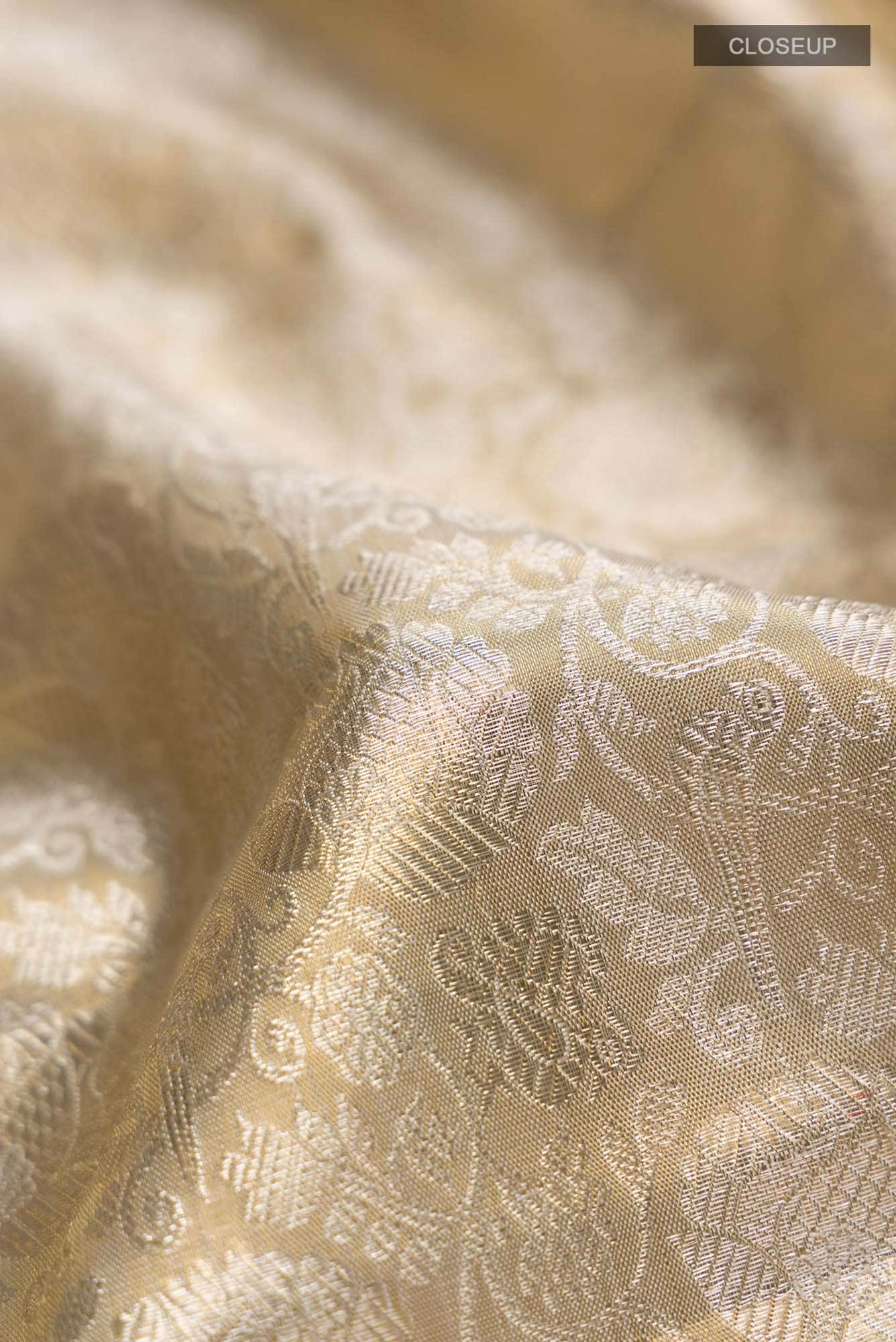 Gold Kanchipuram Tissue Silk Saree