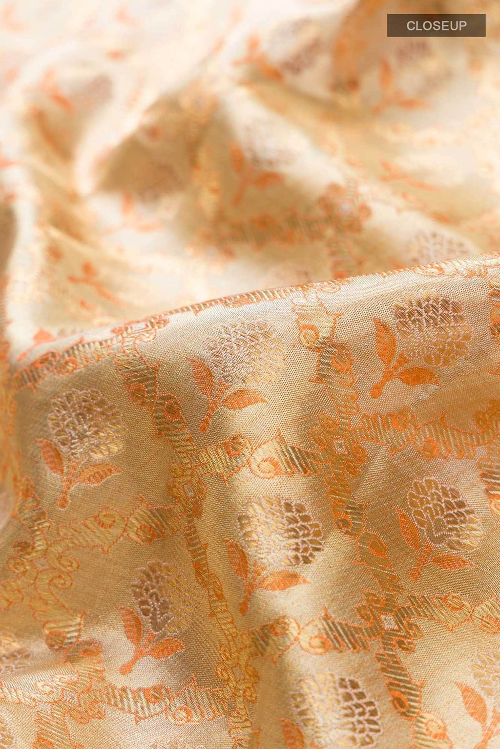 Gold Kanchipuram Silk Saree