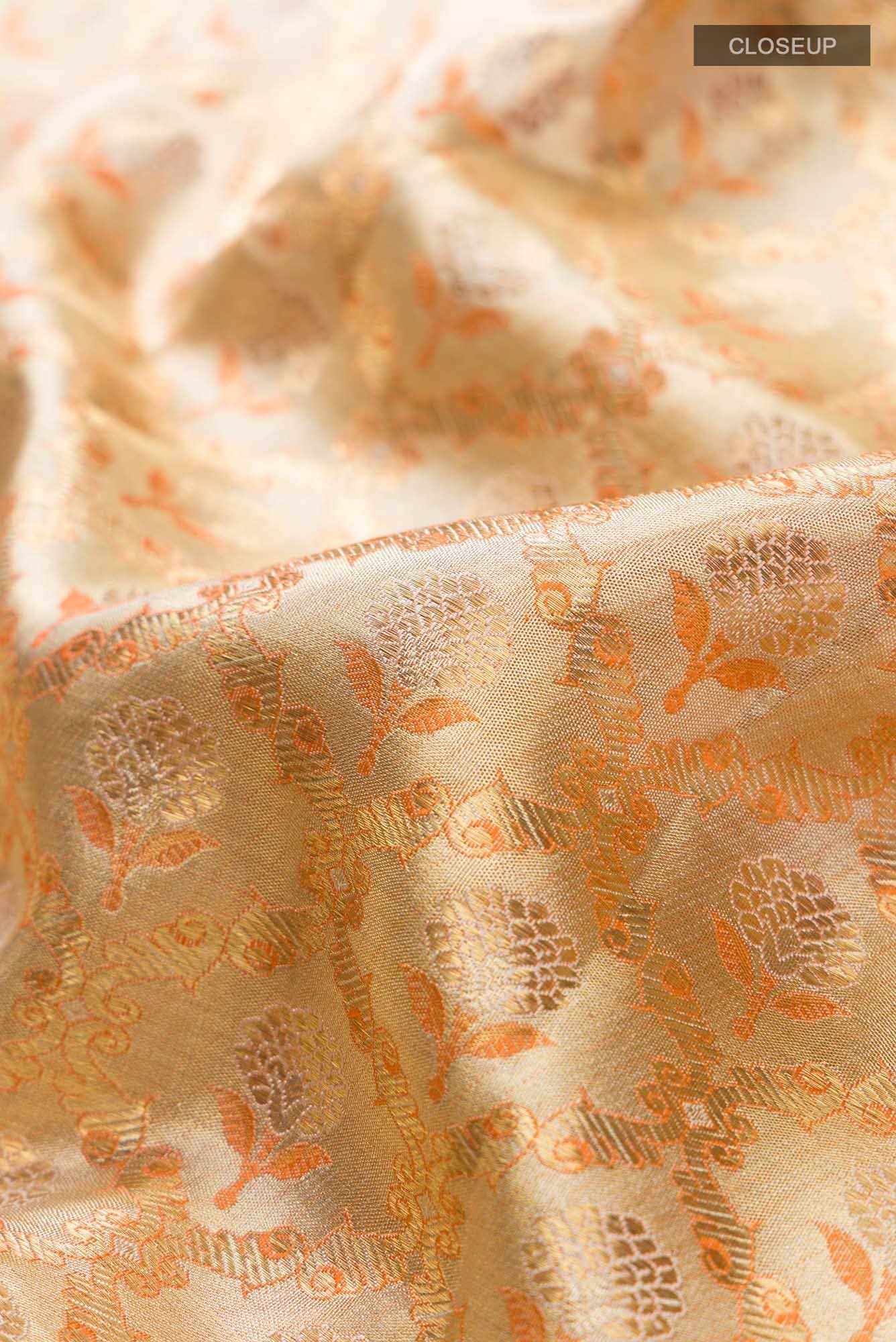 Gold Kanchipuram Silk Saree