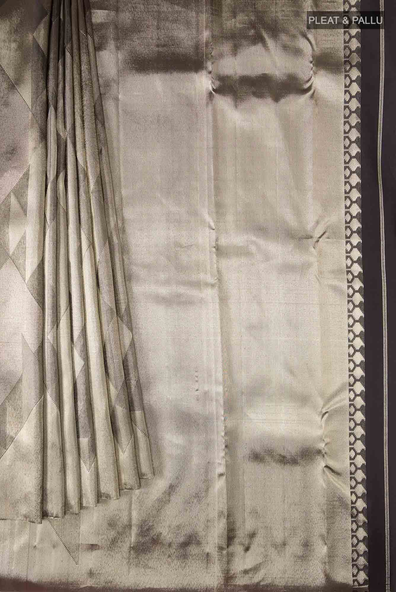 Black Kanchipuram Tissue Silk Saree