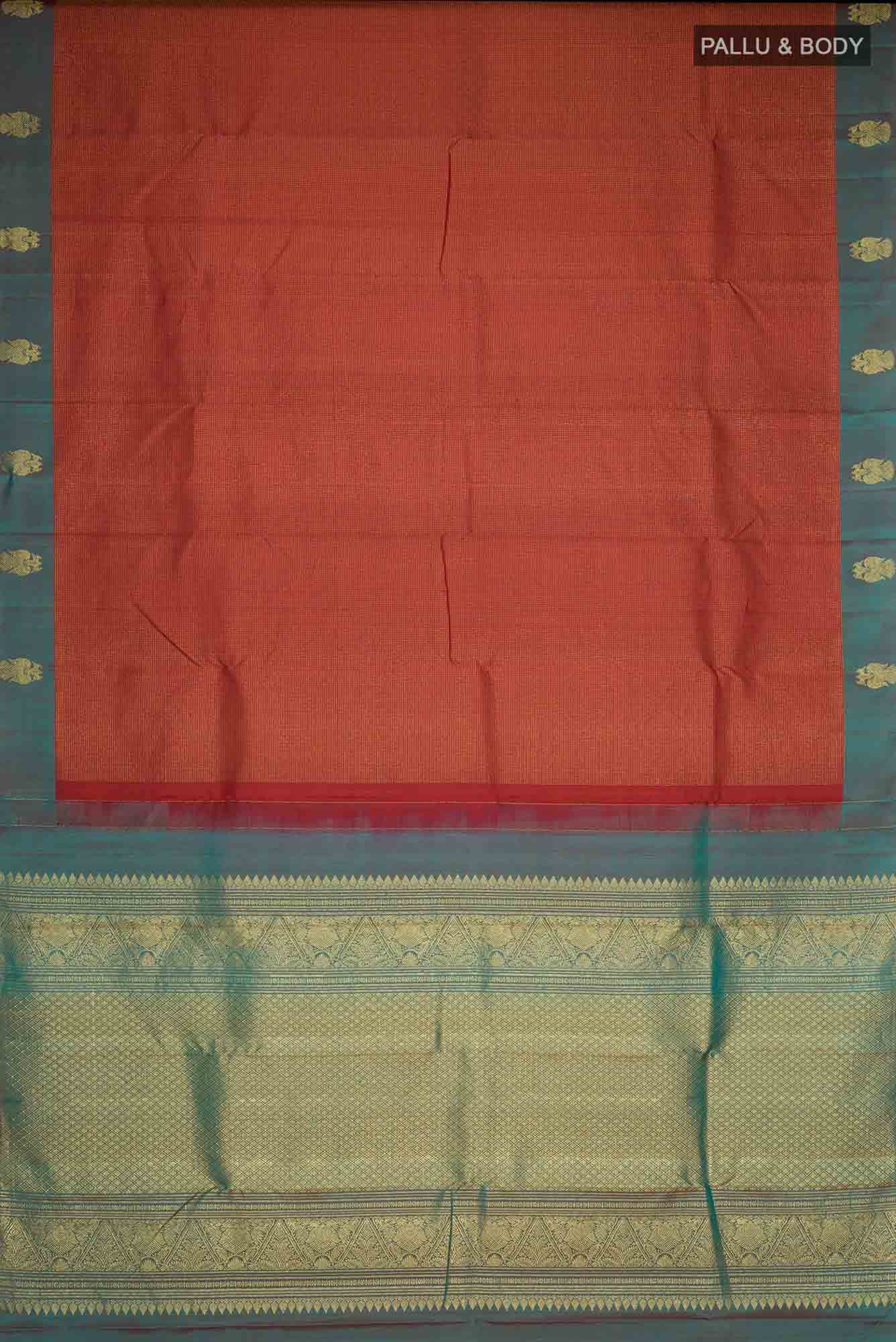 Maroon Kanchipuram Silk Saree