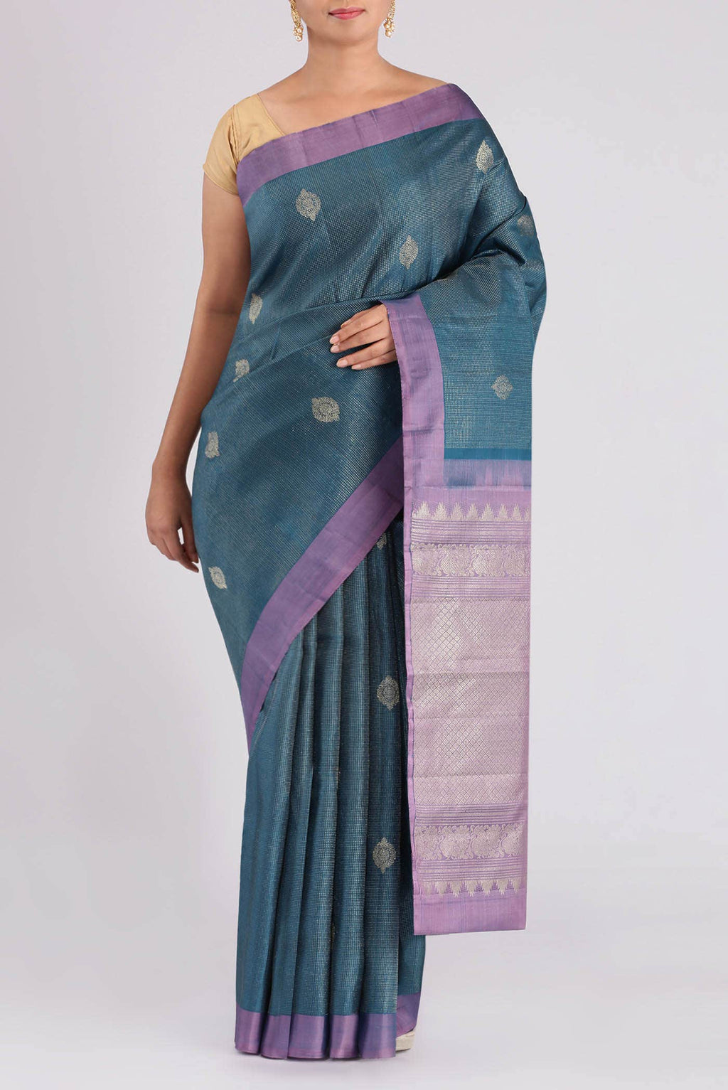Blue Kanchipuram Silk Saree