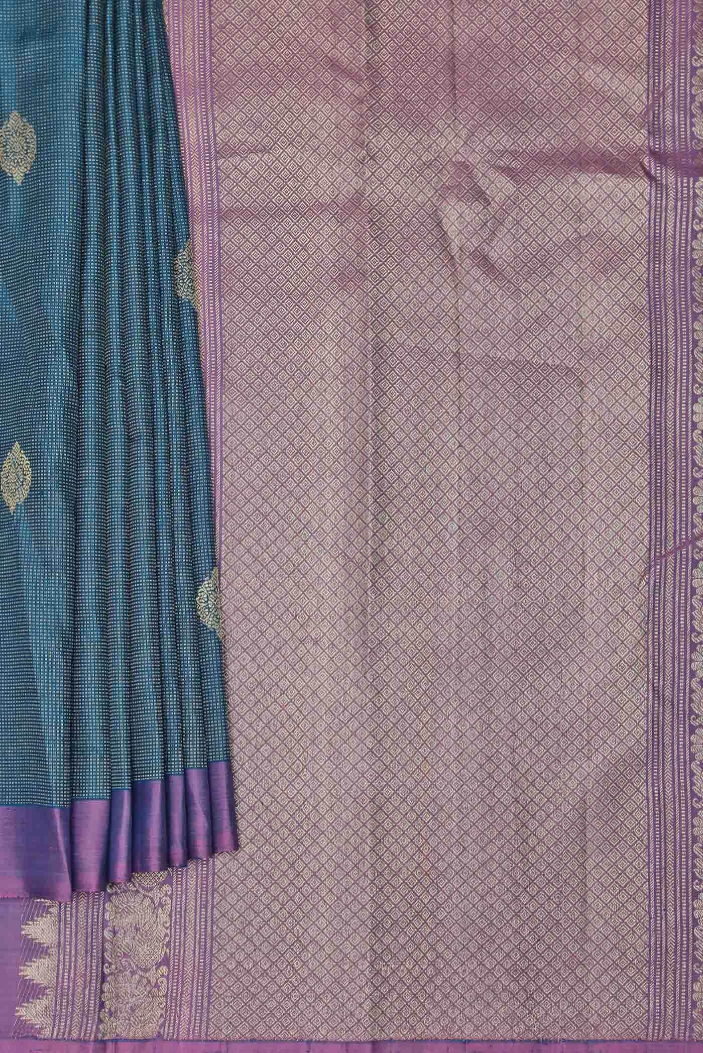 Blue Kanchipuram Silk Saree