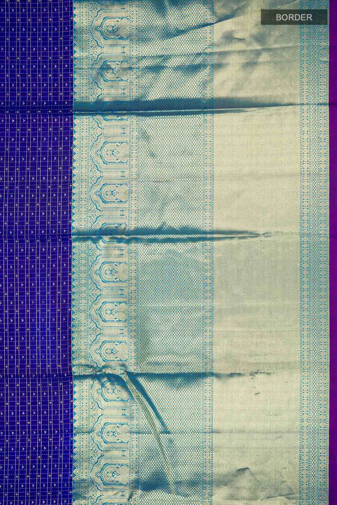 Blue Kanchipuram Silk Saree