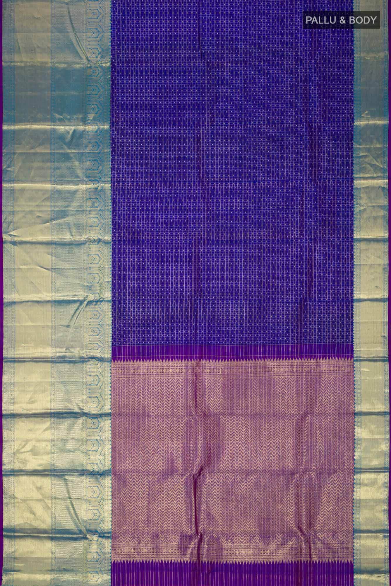 Blue Kanchipuram Silk Saree