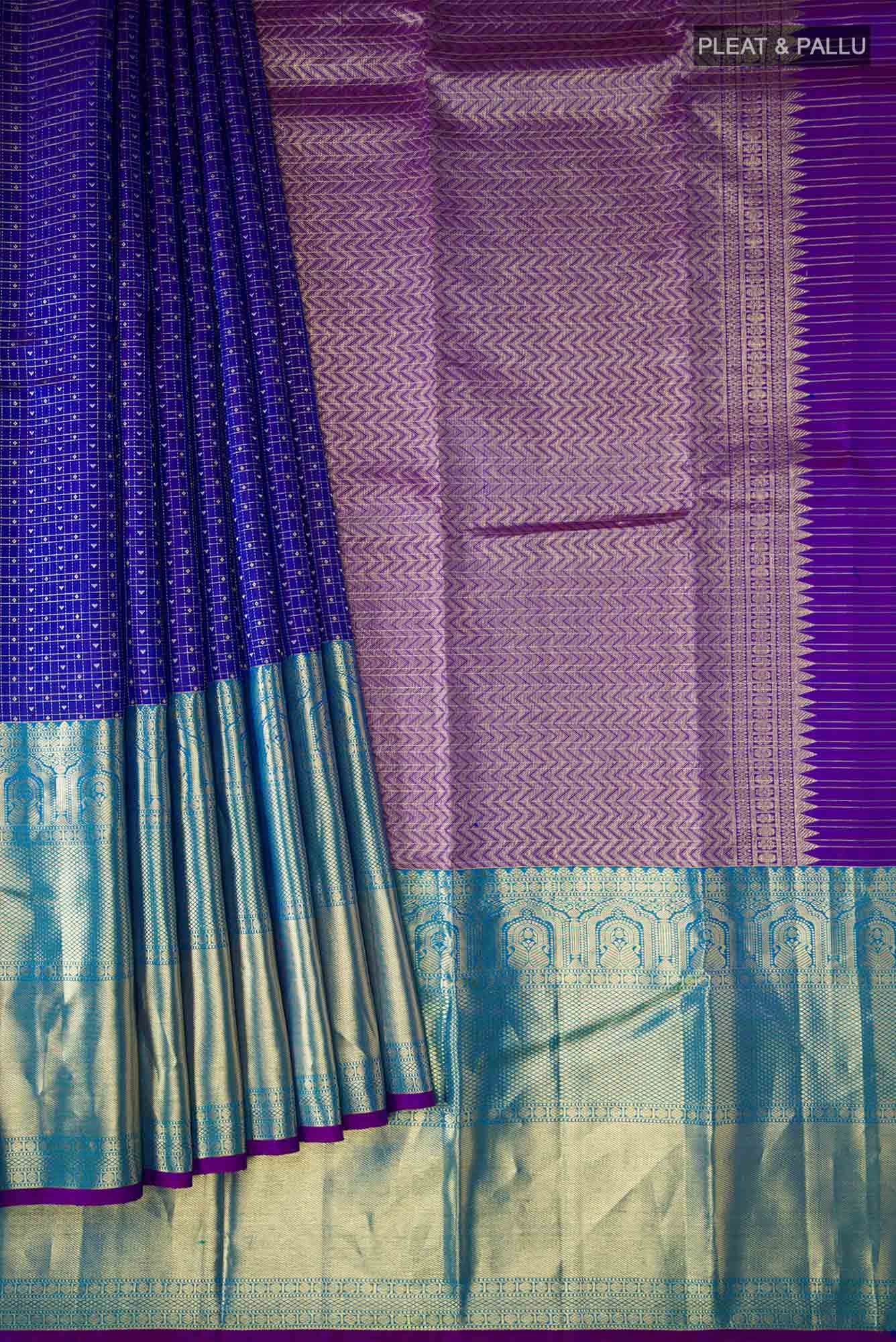 Blue Kanchipuram Silk Saree