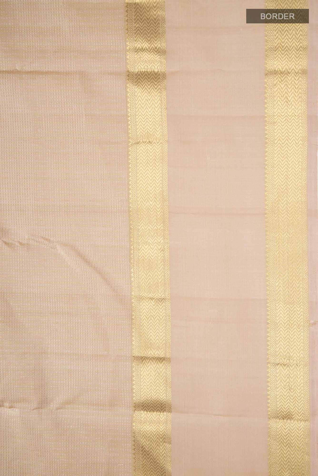 Beige Kanchipuram Silk Saree