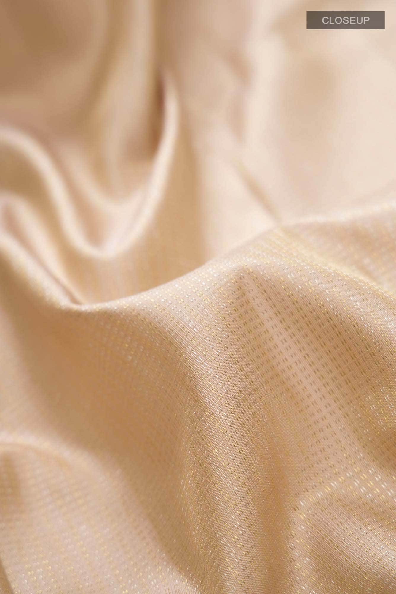 Beige Kanchipuram Silk Saree