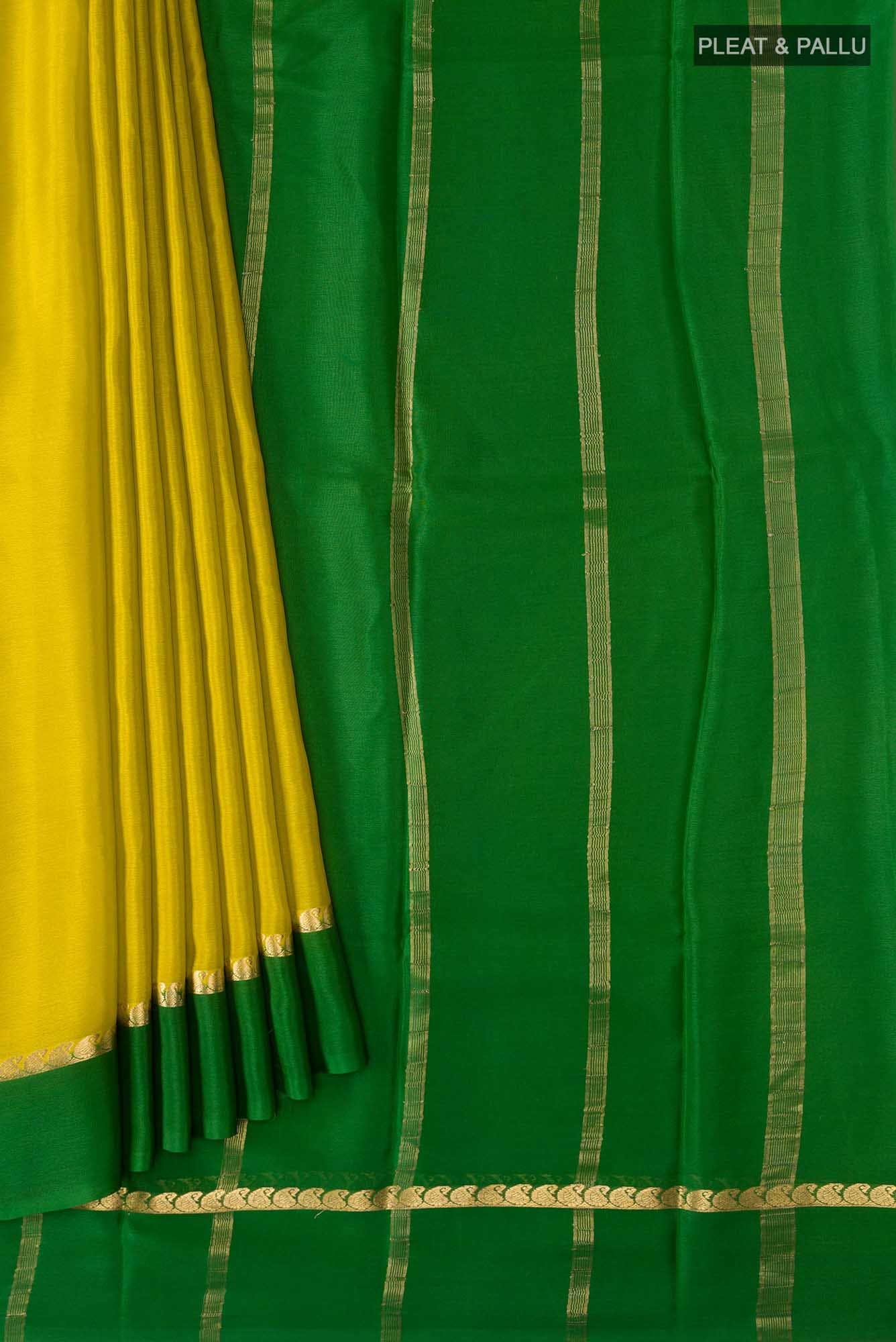 Green Crepe Saree