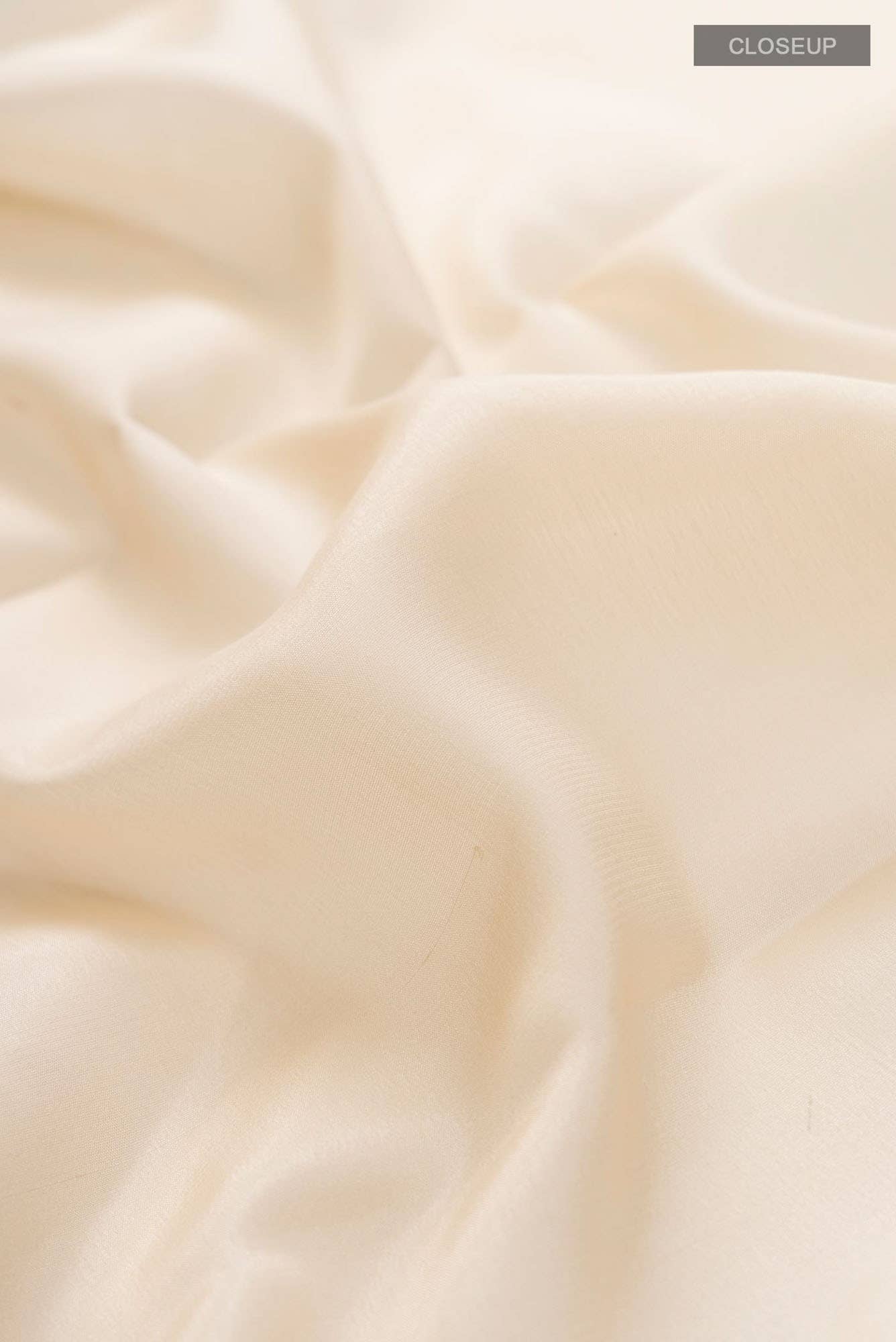 Cream Mysore Crepe Saree