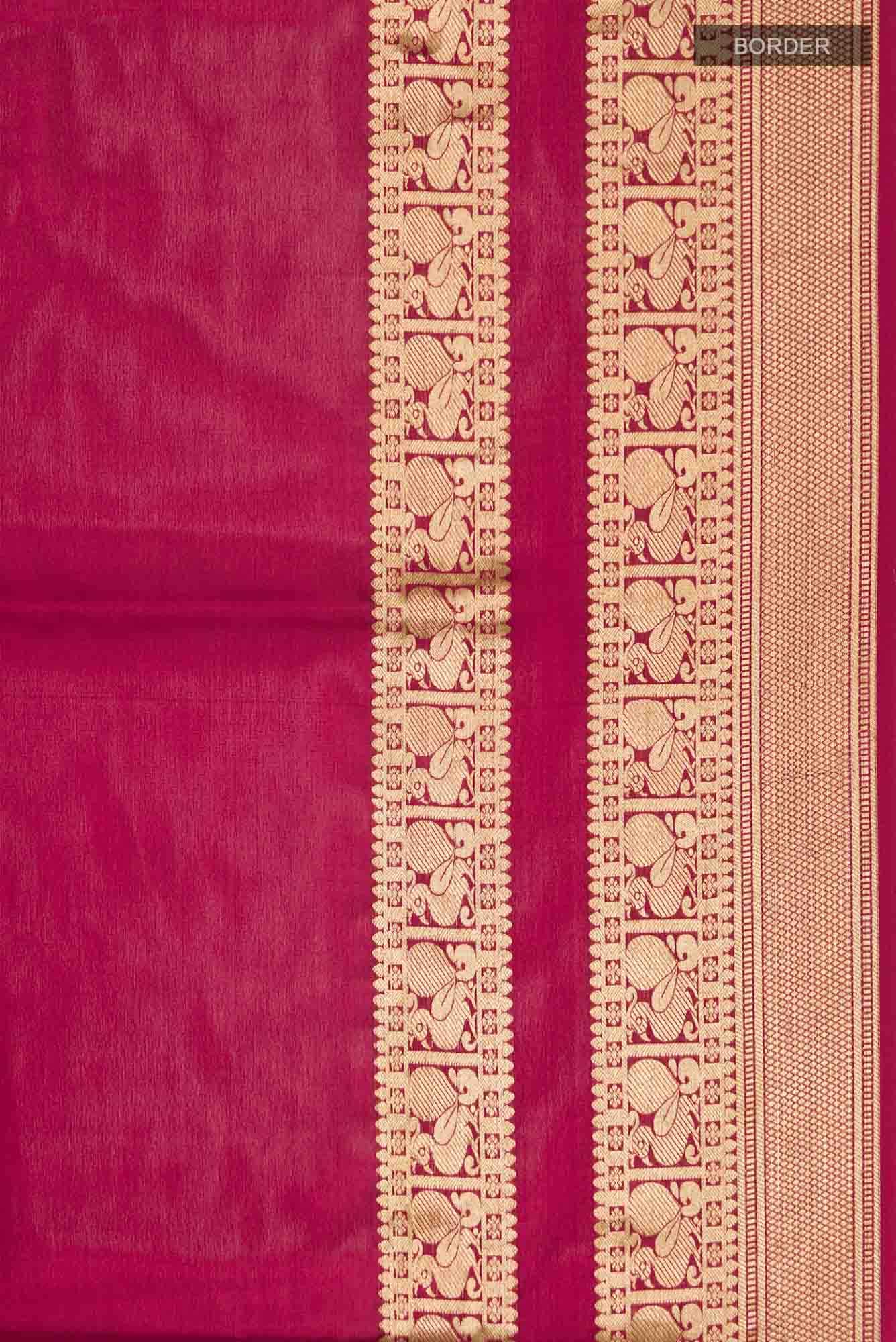 Maroon Mysore Crepe Saree