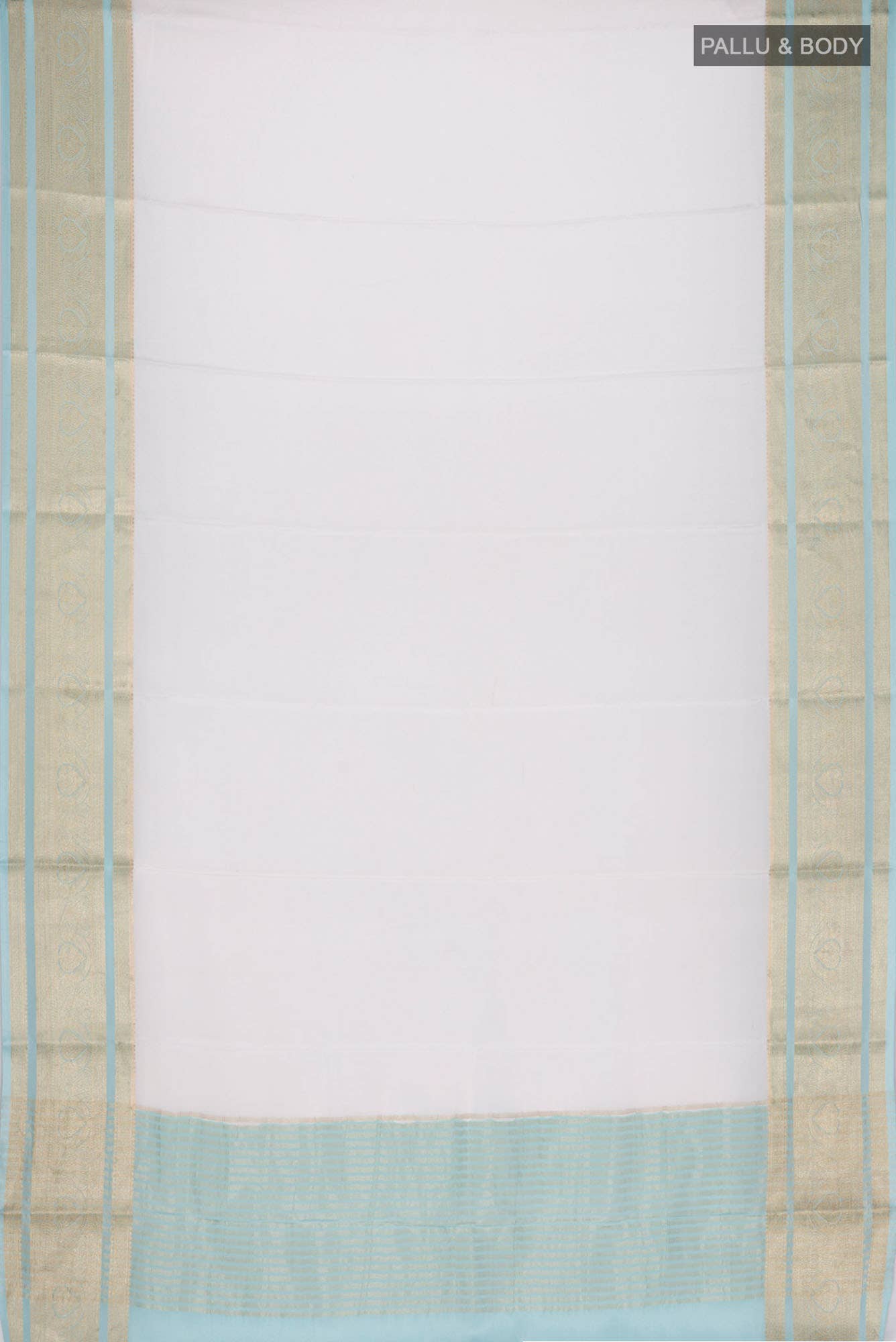 Cream Mysore Crepe Saree