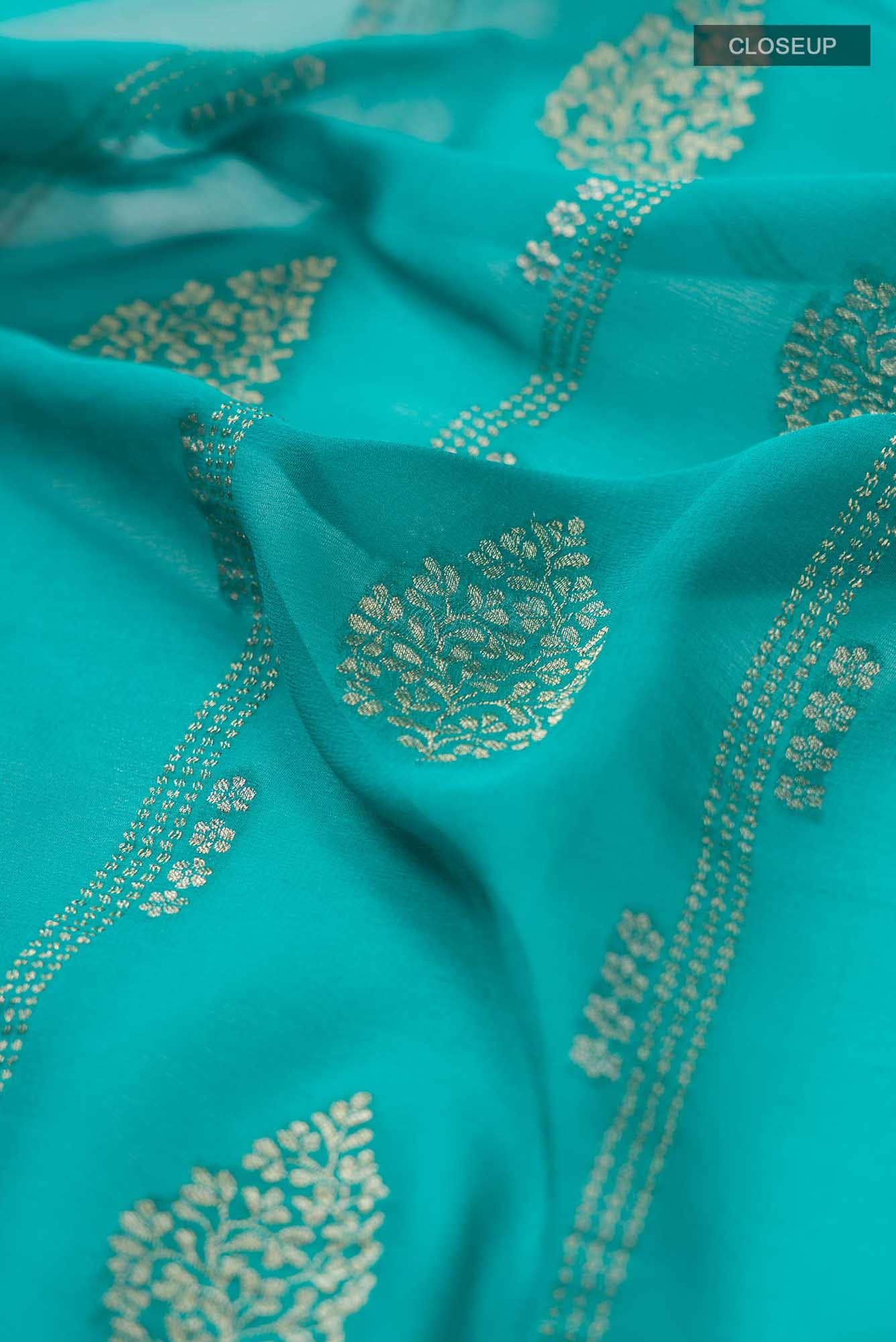 Green Georgette Saree