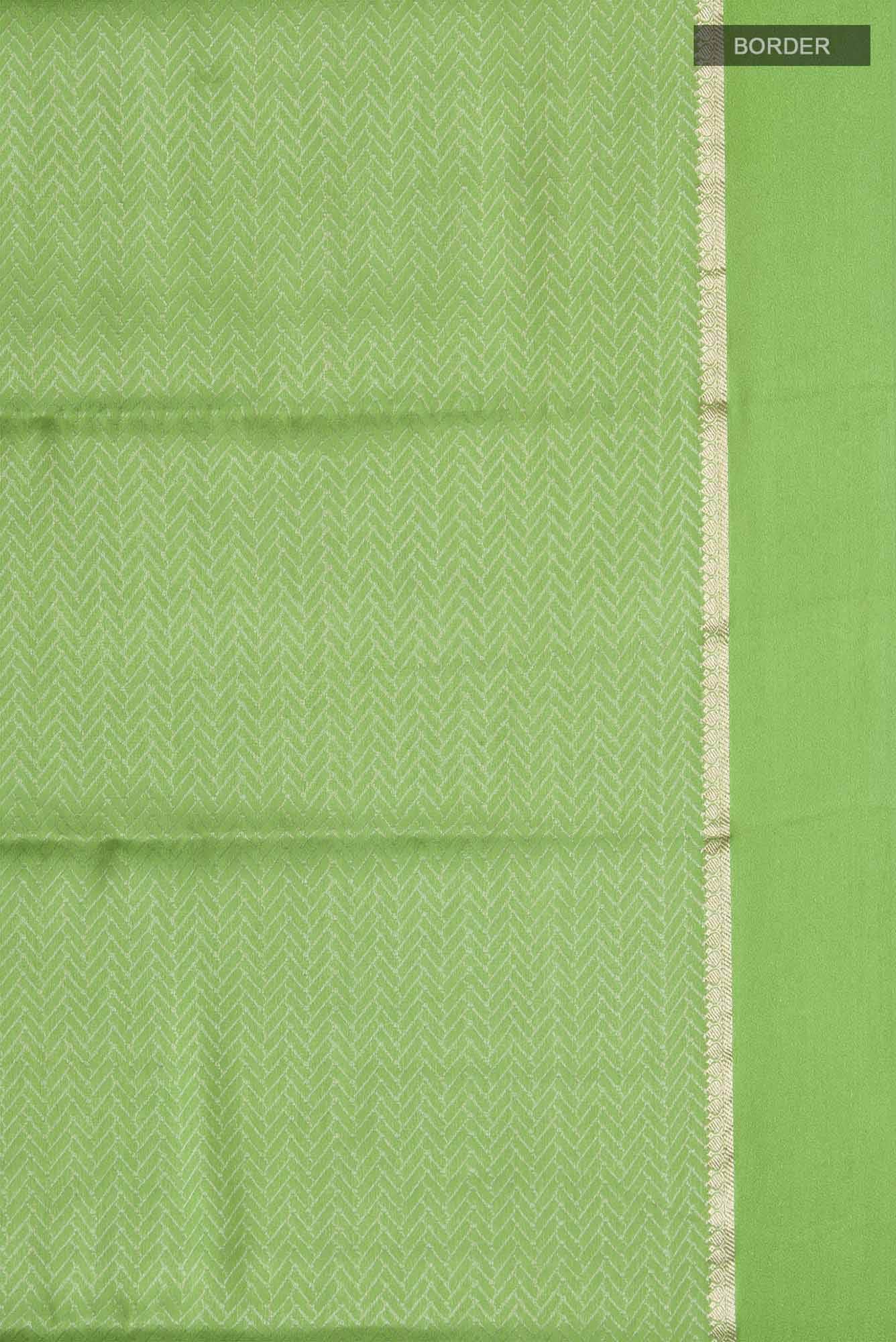 Green Mysore Crepe Saree