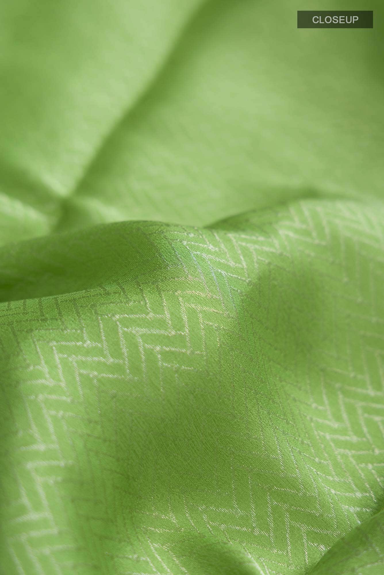Green Mysore Crepe Saree